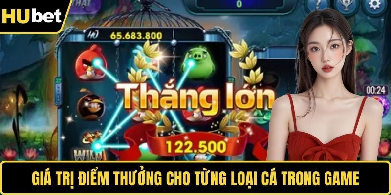 Giá trị điểm thưởng cho từng loại cá trong game